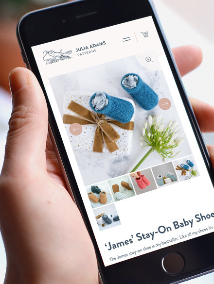 Knitting Brand Website Styling